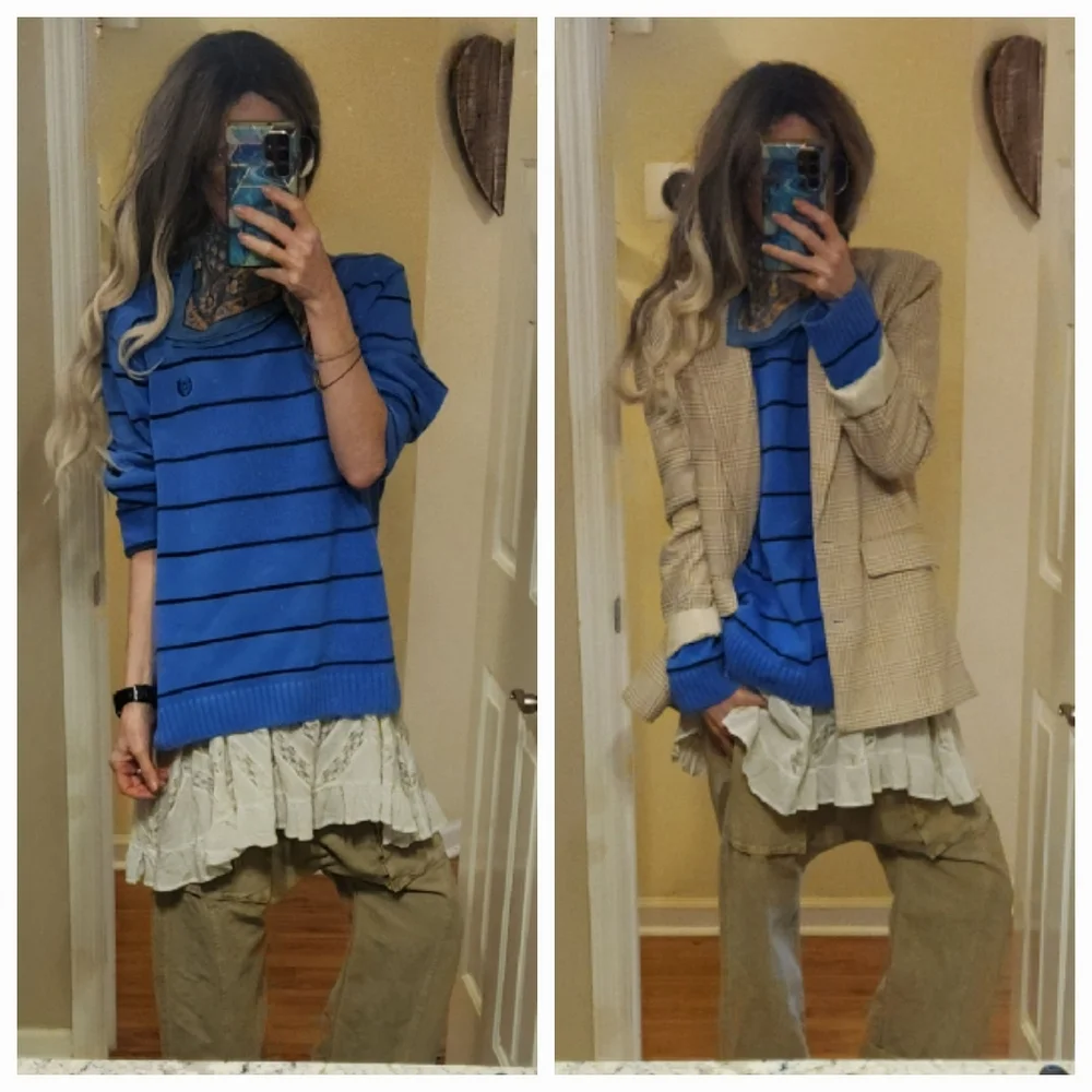 Beautiful Vintage (?) Chaps Nautical Stripe Sweater
